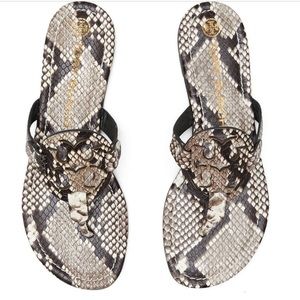 New! Tory Burch Miller Leather Sandals Size 8.5